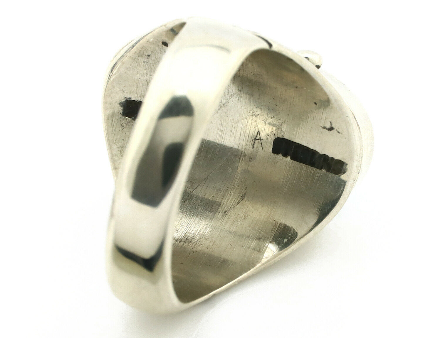 Navajo Ring .925 Silver Blue Southwest Turquoise Native Artist C.80's