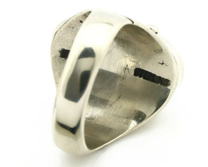 Navajo Ring .925 Silver Blue Southwest Turquoise Native Artist C.80's