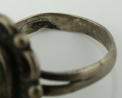 Navajo Ring .925 Silver Natural Turquoise Native American Artist C.80's