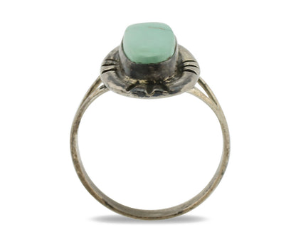 Navajo Ring 925 Silver Blue Turquoise Artist Signed C.80s