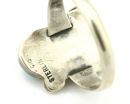 Zuni Ring 925 Silver Natural Blue Turquoise Artist Signed Simplicio C.80's