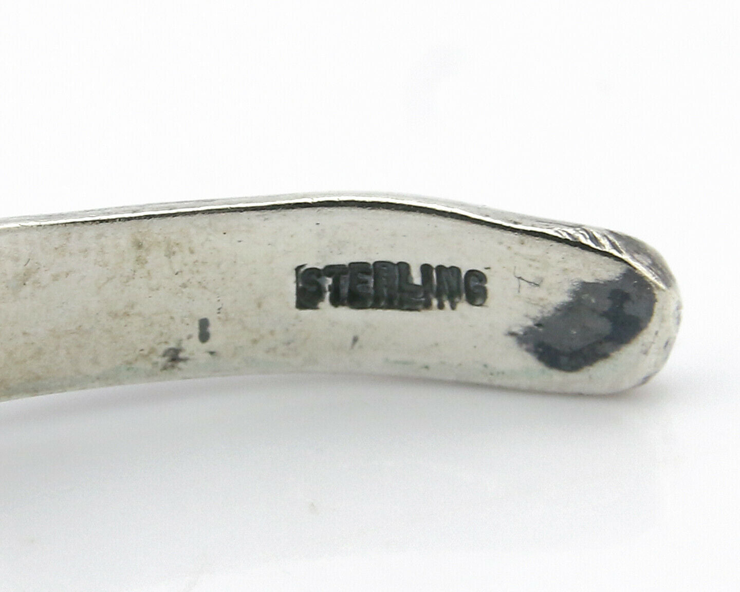 Navajo Bracelet .925 Silver Hand Stamped Arrow Head Artist I Montoya C.80's