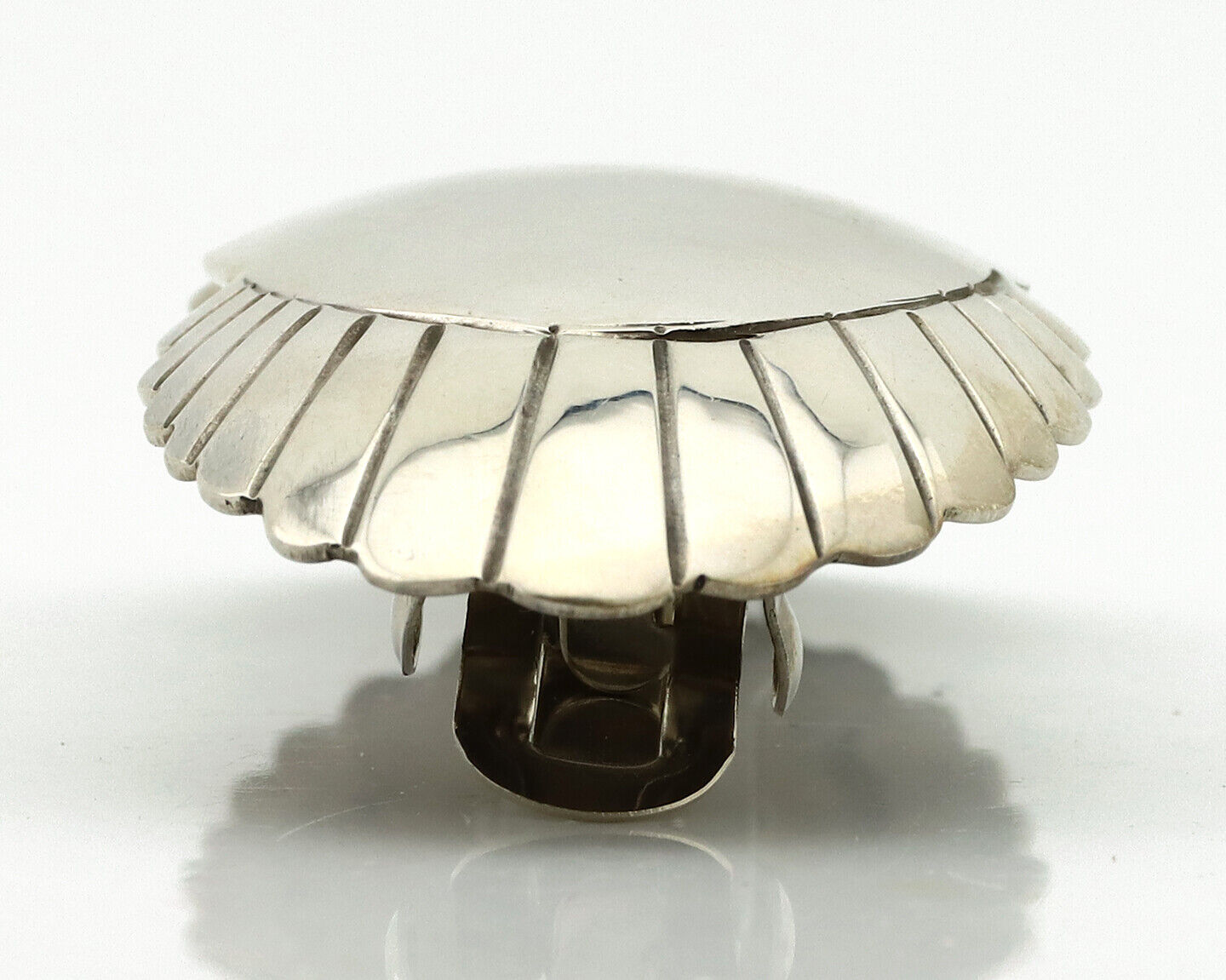 Women's Navajo Hair Clip Barrette .925 Silver Hand Stamped Artist C Montoya C80s