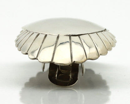 Women's Navajo Hair Clip Barrette .925 Silver Hand Stamped Artist C Montoya C80s