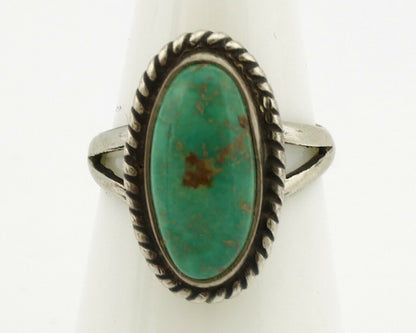 Navajo Ring .925 Silver Manassas Turquoise Artist Native American C.1980's