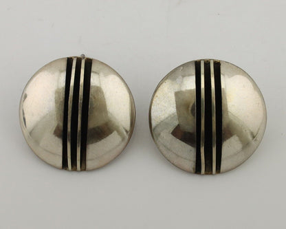 Navajo Earrings 925 Silver Handmade Native American Artist Signed Yazzie C.80's