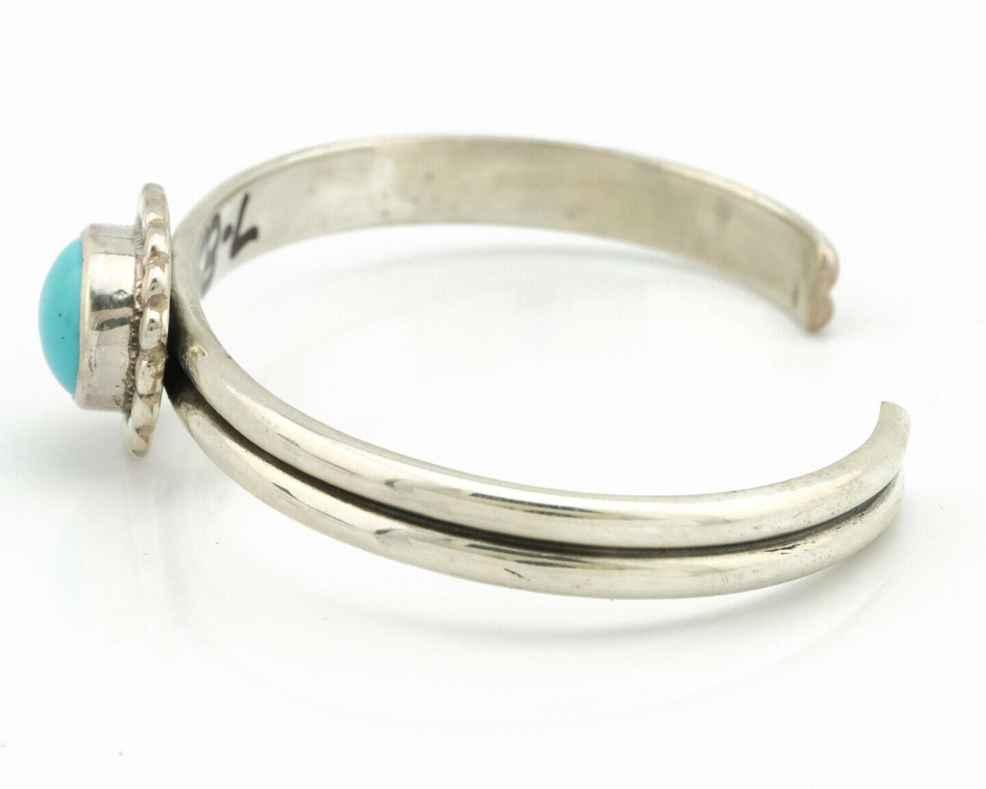 Navajo Bracelet .925 Silver Sleeping Beauty Turquoise Native American C.90's