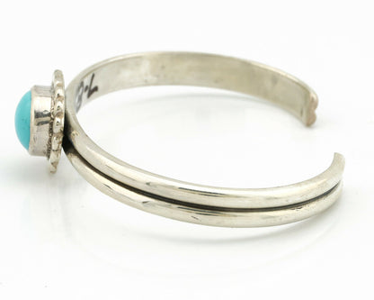 Navajo Bracelet .925 Silver Sleeping Beauty Turquoise Native American C.90's
