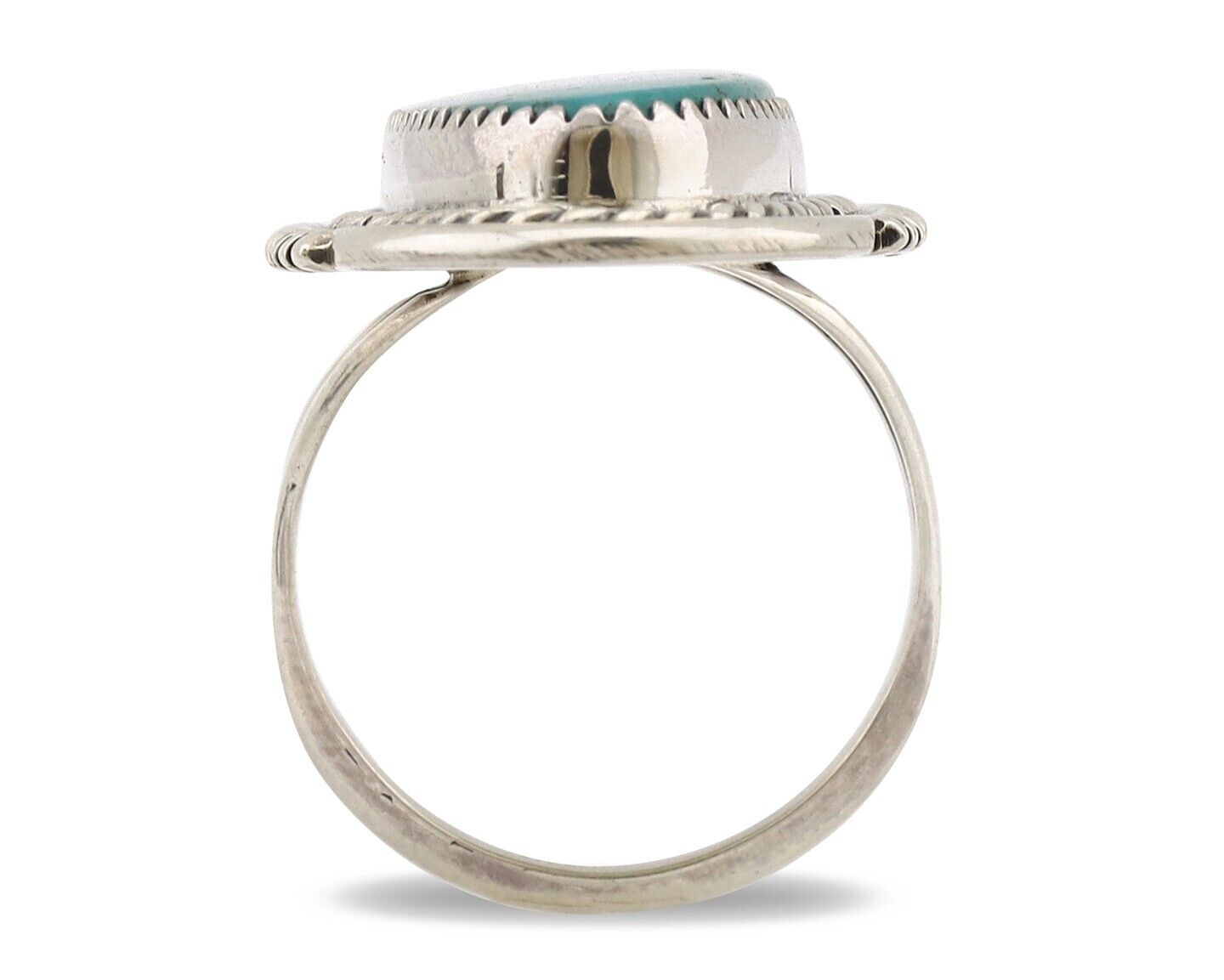 Navajo Ring 925 Silver Blue Turquoise Native Artist Signed Begay C.80s
