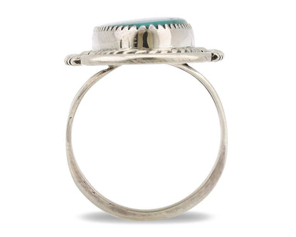 Navajo Ring 925 Silver Blue Turquoise Native Artist Signed Begay C.80s