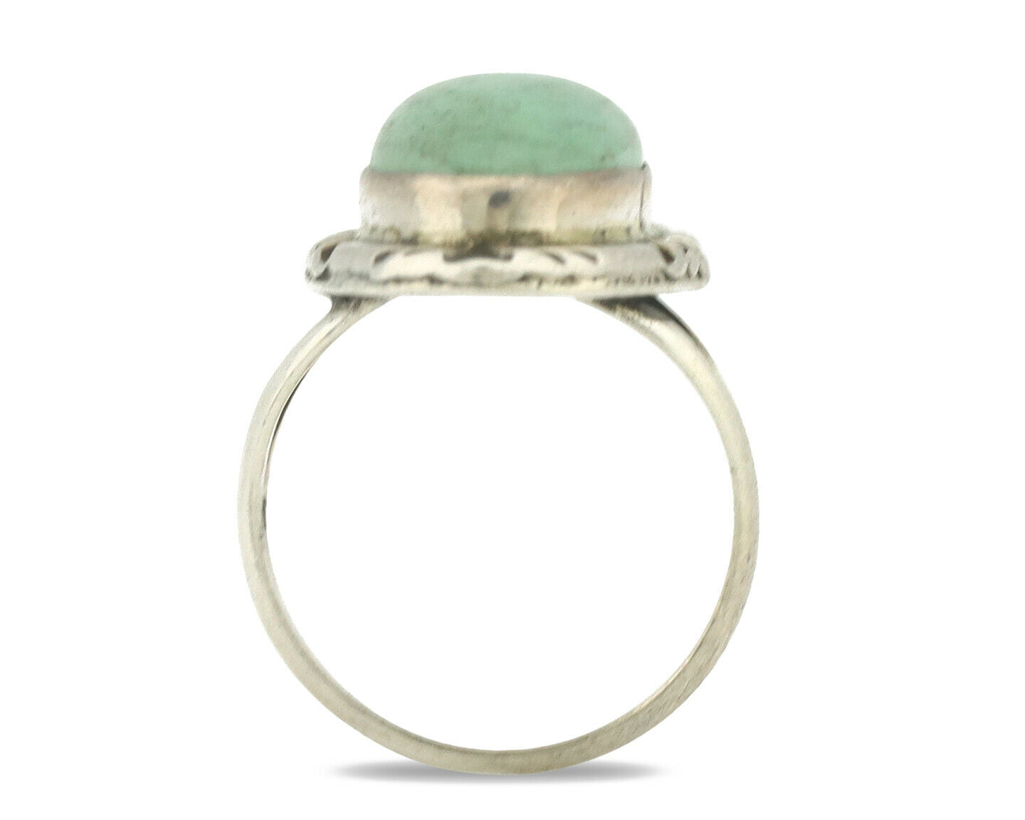 Navajo Ring .925 Silver Natural Turquoise Artist Signed Native American C.80's