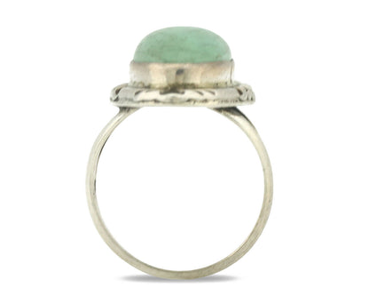 Navajo Ring .925 Silver Natural Turquoise Artist Signed Native American C.80's