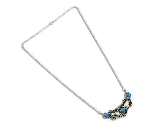 C.1980's Navajo Robert Bencenti Handmade .925 Silver Necklace