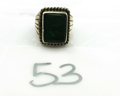 Navajo Ring .925 Silver Blue Green Southwest Artist Signed C Montoya C.80's