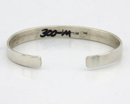 Navajo Bracelet SOLID .925 Silver & 12K Gold Filled Signed E Cuff C.80's