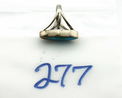 Navajo Ring .925 Silver Nevada Turquoise Native American Artist C.80's