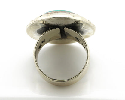 Navajo Ring 925 Silver Turquoise Mountain Artist Signed C Montoya C.80's