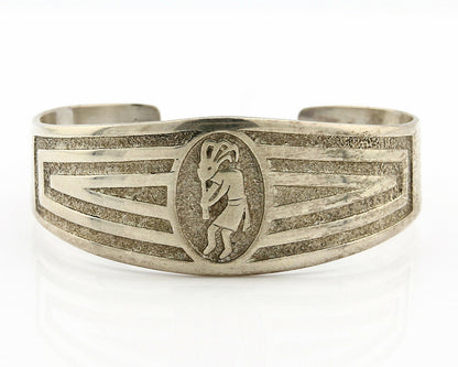 Navajo Bracelet .925 Silver Sand Cast Signed J Rogers Circa 1980's