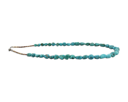 Navajo Necklace 925 Silver Natural Blue Turquoise Native Artist C.80's
