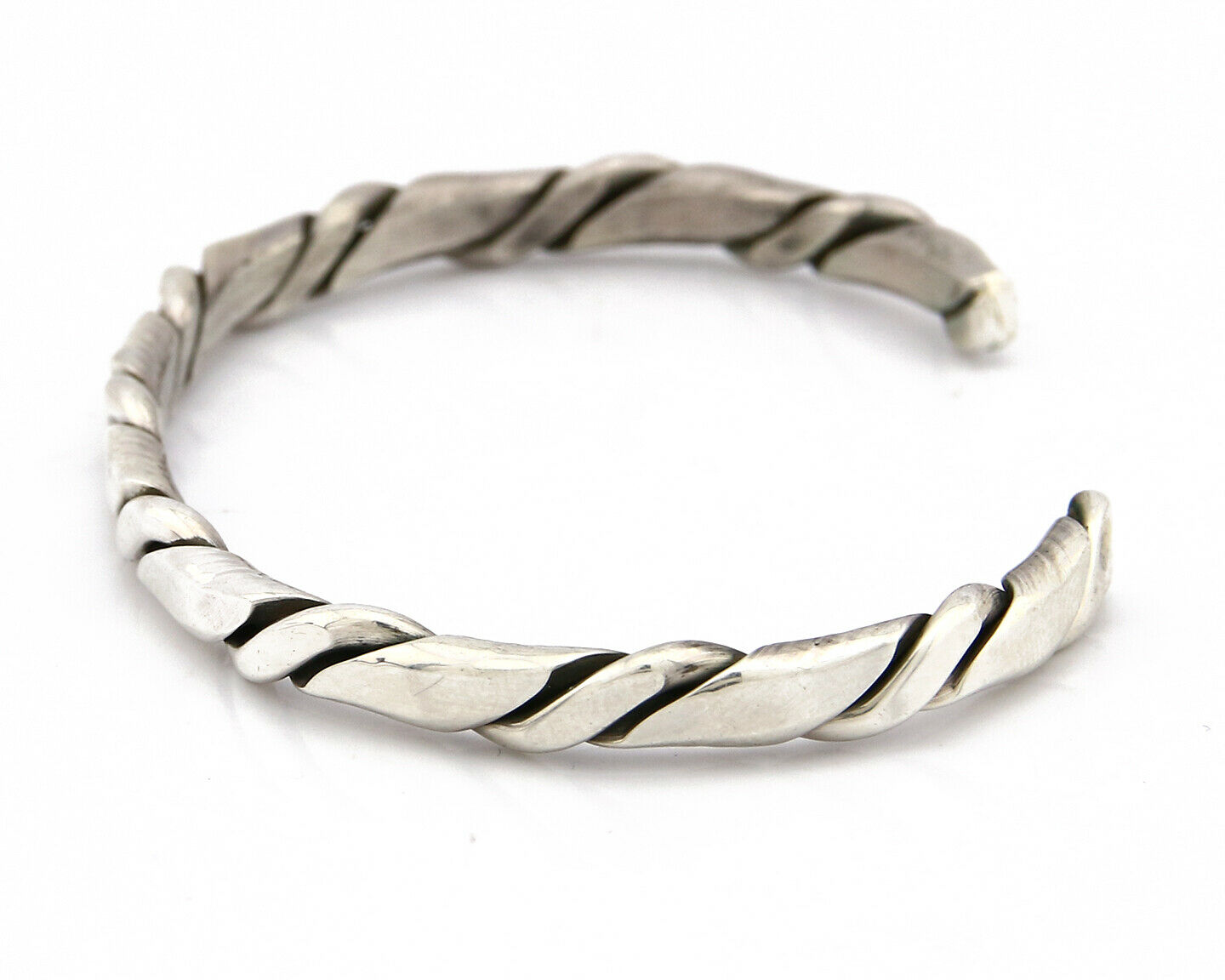Navajo Twist Bracelet .925 SOLID Silver Handmade Artist TAHE C.80's