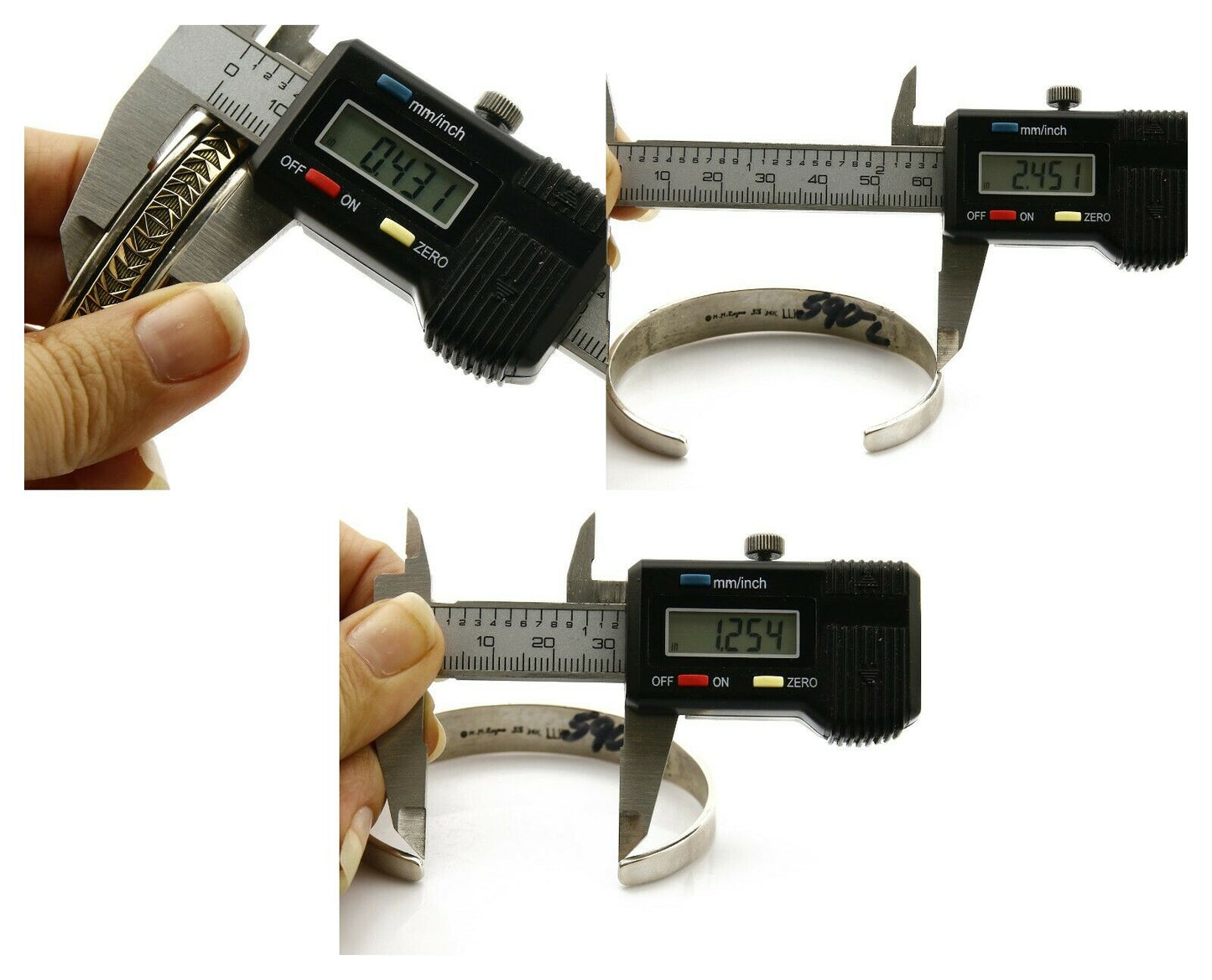 Navajo Bracelet .925 Silver & 14k Solid Gold MM Rogers and LLK Cuff C.80's