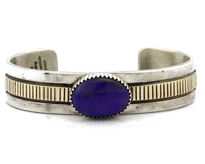 Women's Navajo William Denetdale Bracelet .925 Silver & 14k Gold C.1980's