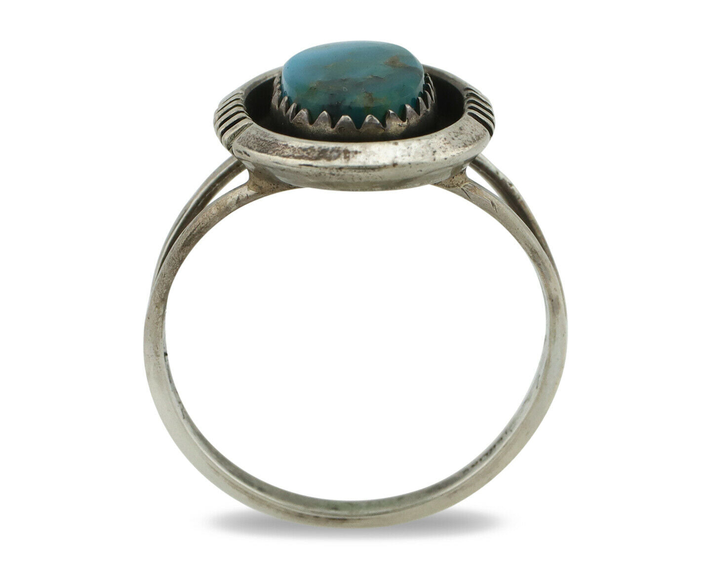 Navajo Ring .925 Silver Arizona Turquoise Native American Artist Handmade C.80's
