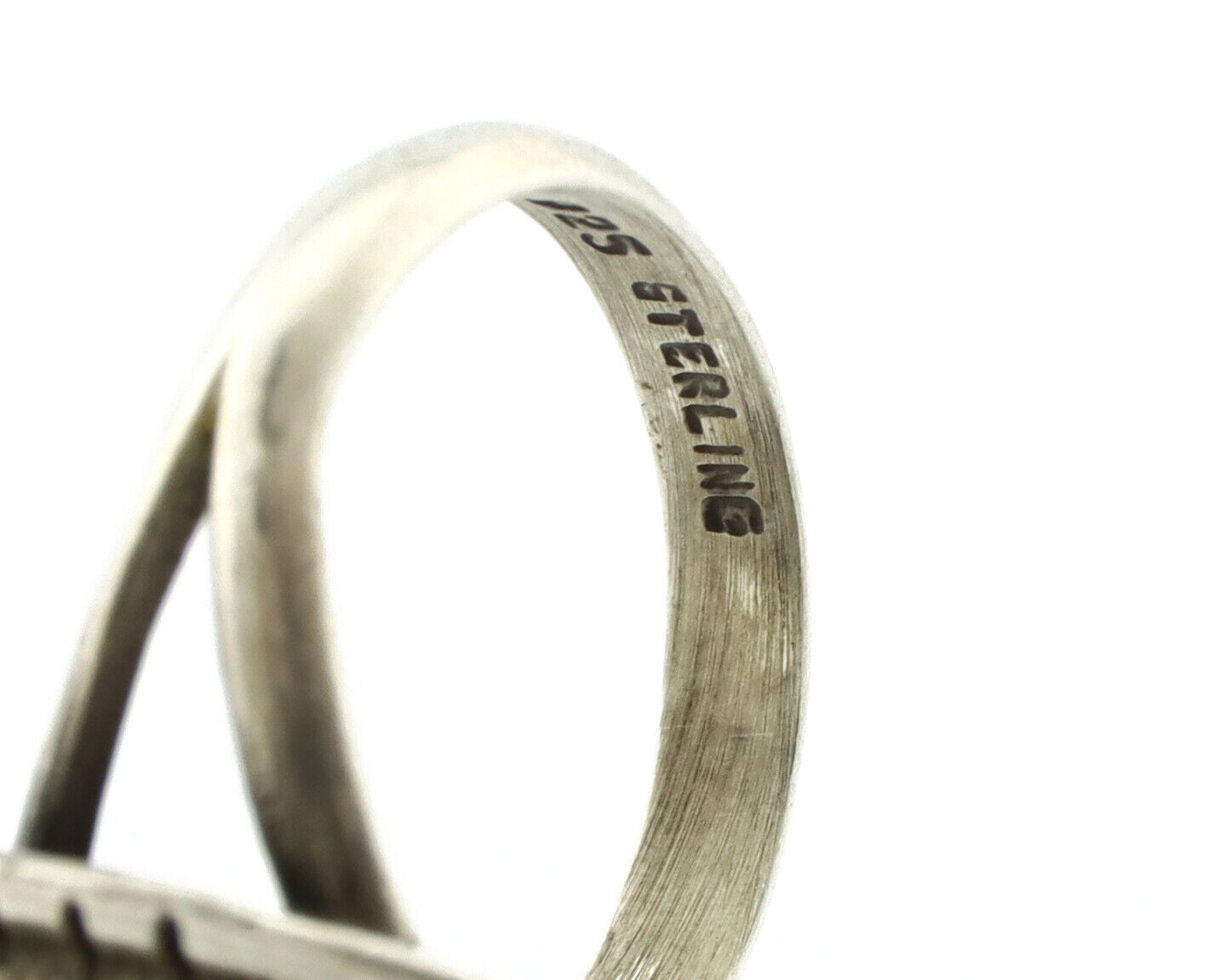 Navajo Ring .925 Silver Blue Turquoise Native American Artist Handmade C.80's