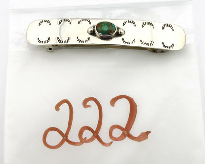 Navajo Hair Clip .925 Silver Arizona Turquoise Barrette C.80's