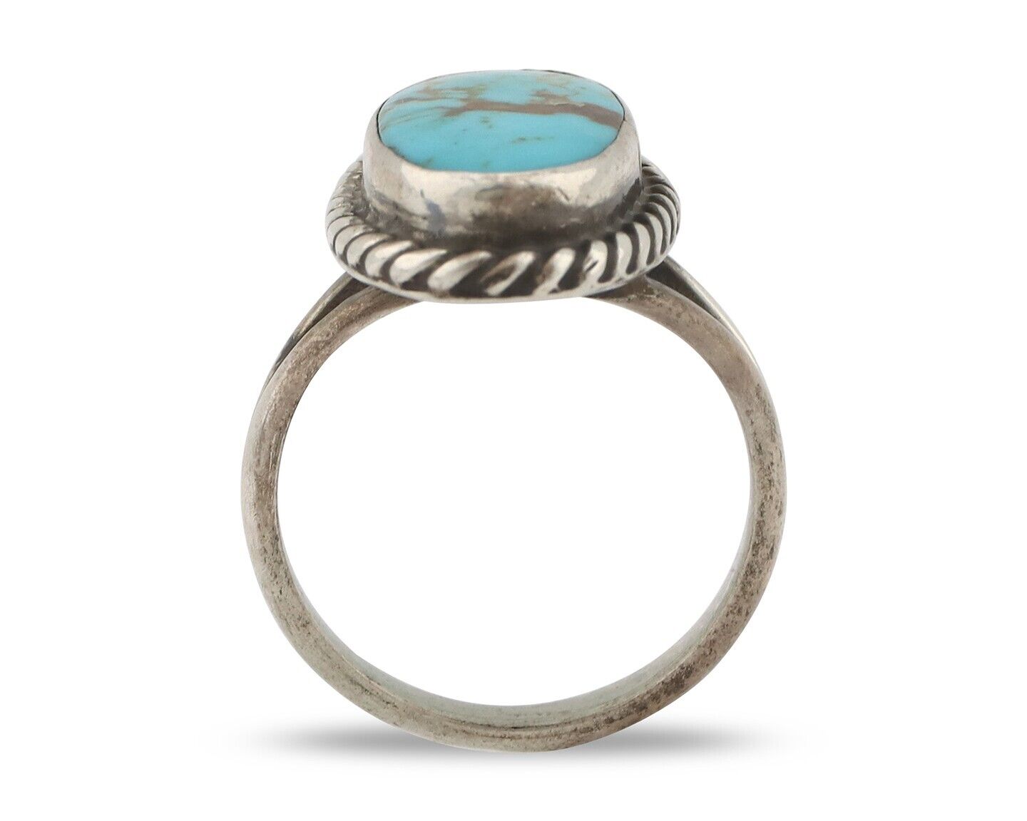 Navajo Handmade Ring 925 Silver Southwest Turquoise Native Artist C.80's