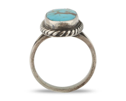 Navajo Handmade Ring 925 Silver Southwest Turquoise Native Artist C.80's