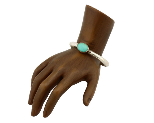 Women's Navajo .925 Silver Turquoise Mountain Native American Artist C.80's