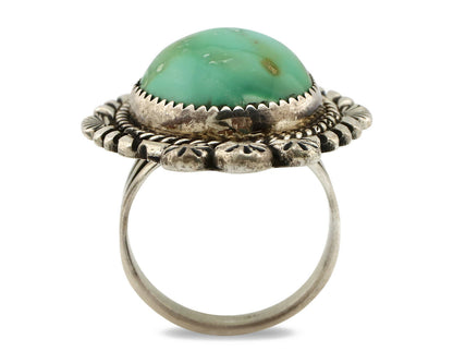 Navajo Ring .925 Silver Royston Turquoise Native American Artist C.80's