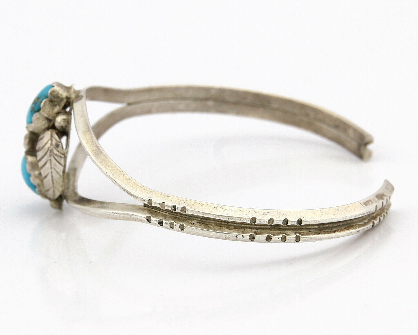 Navajo Bracelet 925 Silver Sleeping Beauty Turquoise Native Cuff C.80's