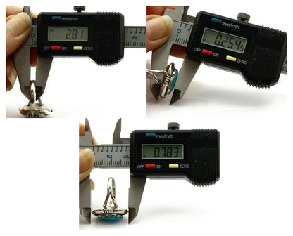 Navajo Ring .925 Silver Blue Gem Turquoise Handmade Native American Artist C80s