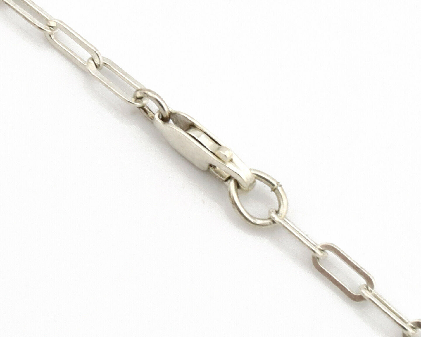 Navajo Necklace .925 Silver Sleeping Beauty Turquoise Signed MC C.80's