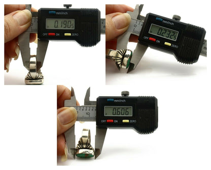 Navajo Ring .925 Silver Blue Green Arizona Turquoise Artist Signed Apache C.80's