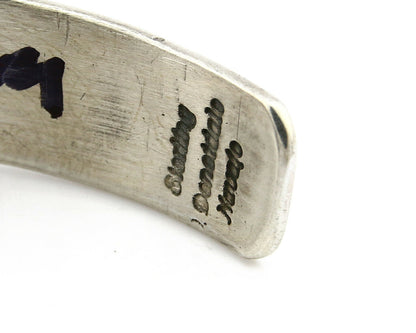 Navajo Bracelet 925 SOLID Silver Natural Jasper Artist William Denetdale C80s