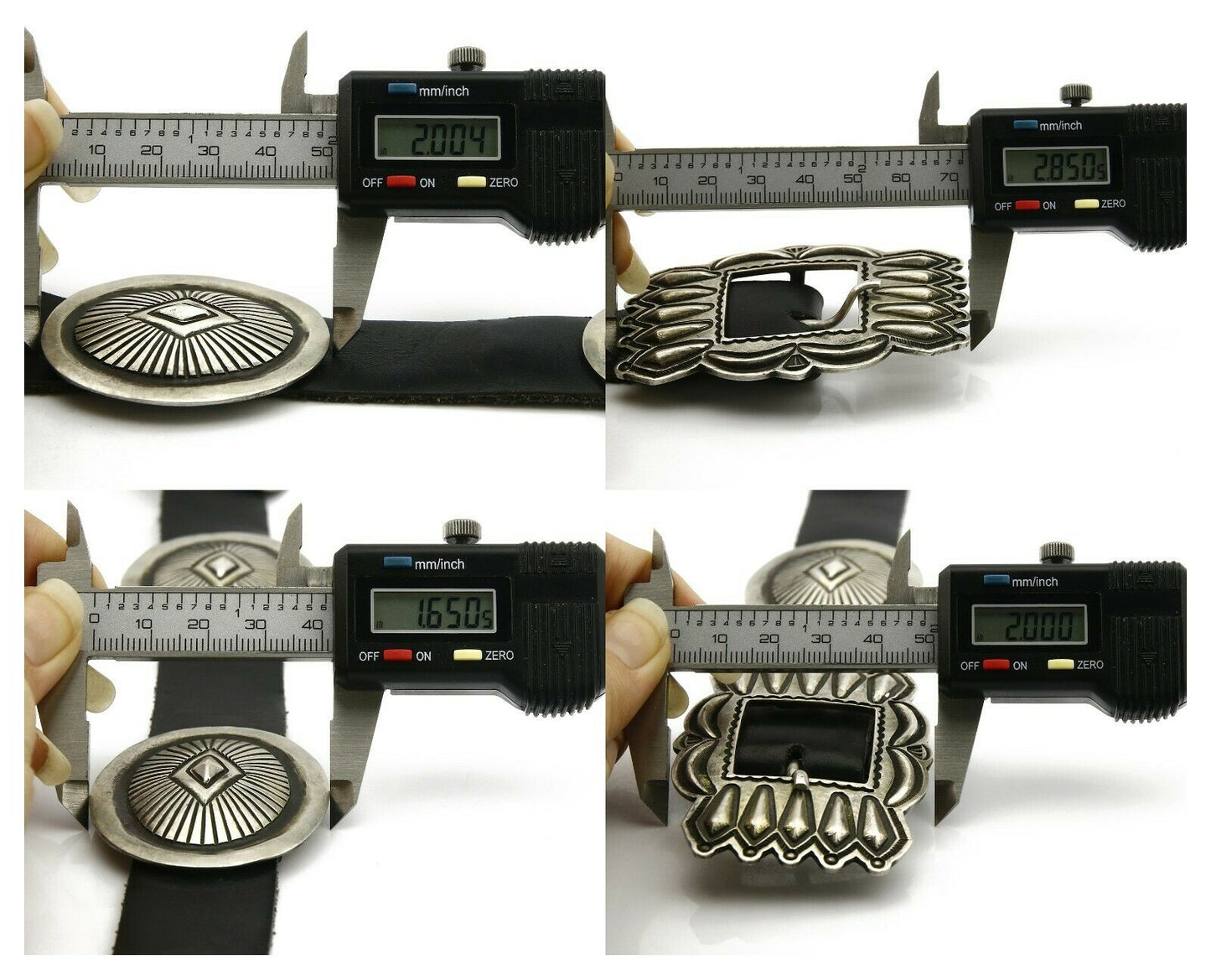 Concho Belt .925 Silver Handmade Signed Artist Calvin Martinez C.80's