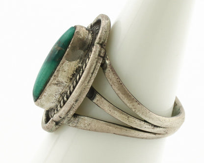 Navajo Ring .925 Silver Natural Blue Turquoise Native American Artist C.1980's