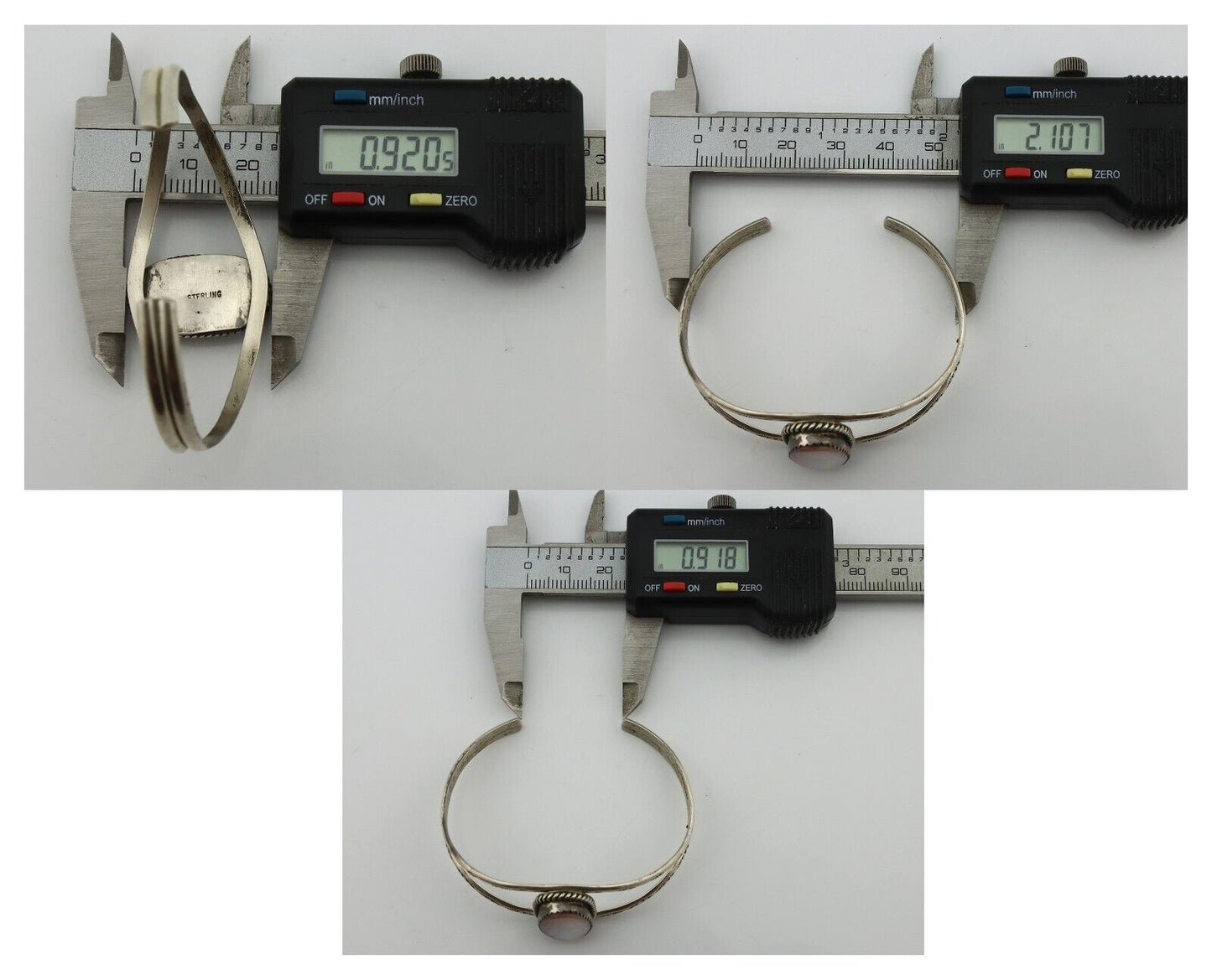 Women's Navajo Bracelet 925 Silver Natural Pink Mussel Native American C.80's