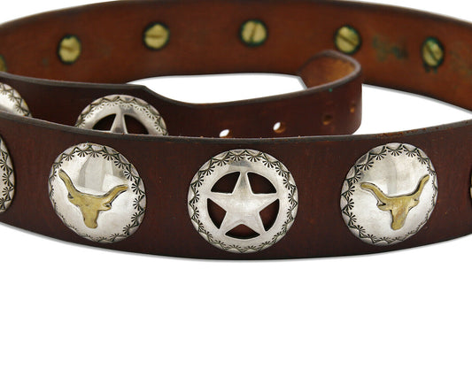 Navajo Concho Belt .925 Silver Signed Sacajawea C.80's