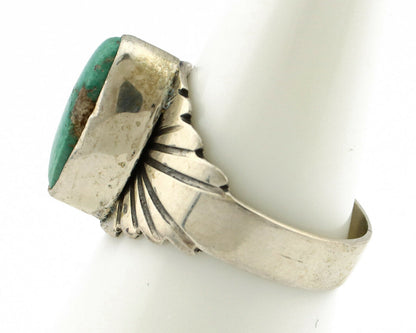 Navajo Ring .925 Silver Royston Turquoise Artist Signed Apache C.80's