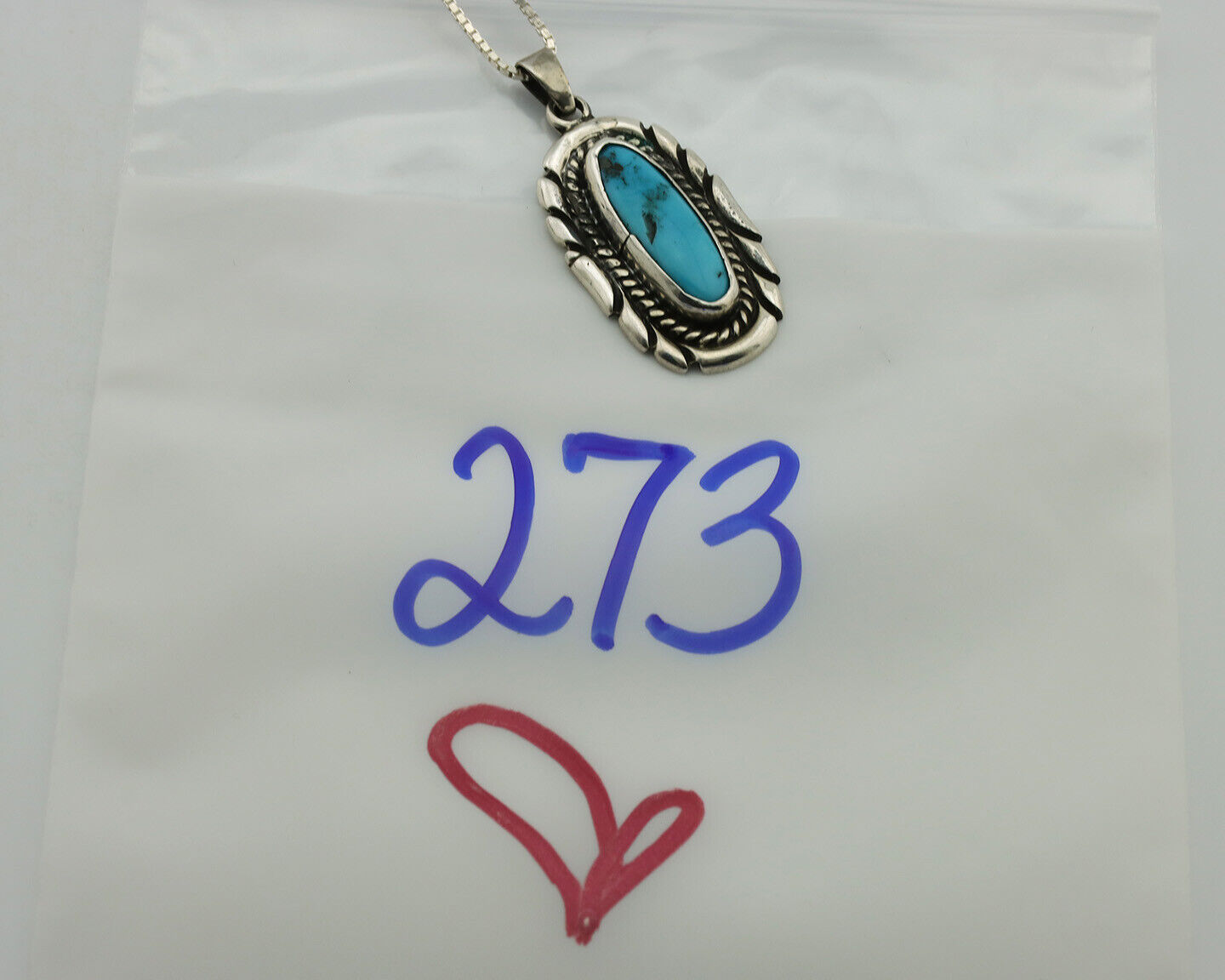 Navajo Necklace .925 Silver Sleeping Beauty Turquoise Signed M Montoya C.80's