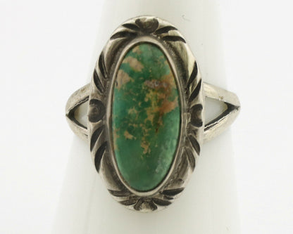 Navajo Ring .925 Silver Natural Mined Turquoise Native Artist Signed C.80's