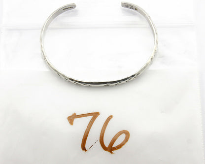 Navajo Bracelet .925 Silver Hand Stamped Arrow Head Artist Montoya C.80's