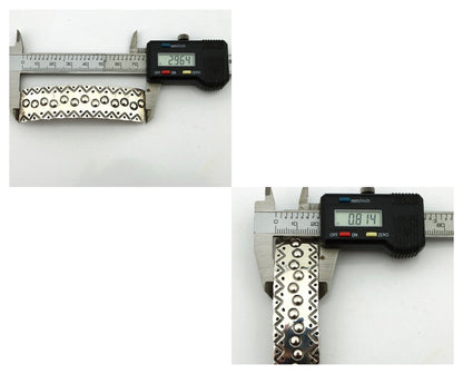 Women's Navajo Hair Clip Barrette .925 Silver Hand Stamped Native Artist C.80's