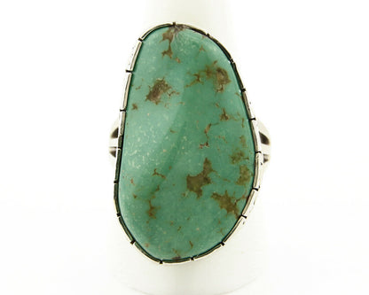 Navajo Turquoise Ring .925 Silver Handmade Signed Wayne Etsitty C.80's