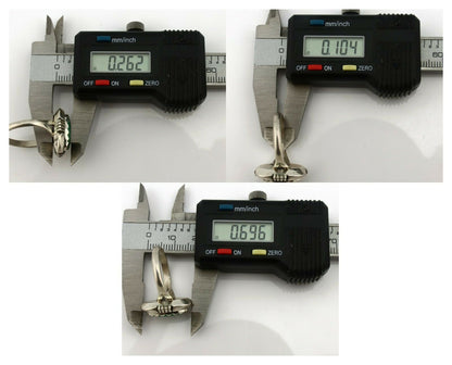 Navajo Ring .925 Silver Spiderweb Turquoise Handmade Native American Artist C80s