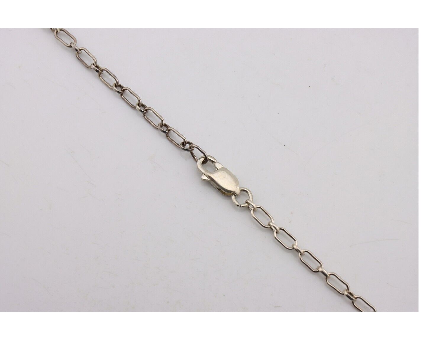 Navajo Necklace 925 Silver Natural Whole Slab Turquoise Signed Pictograph C.80's